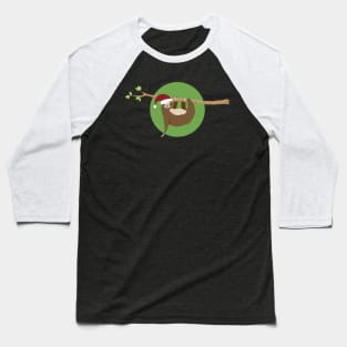 Santa Sloth Baseball T-Shirt